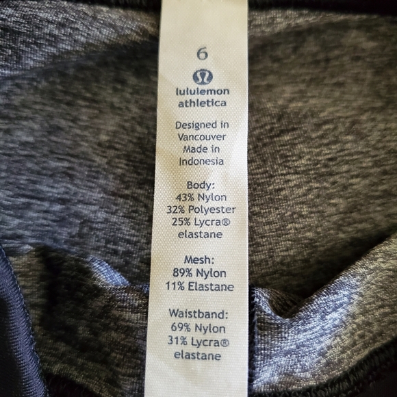 Lululemon Train Times Crop in Heathered Black/Black Size 6 - Picture 12 of 15